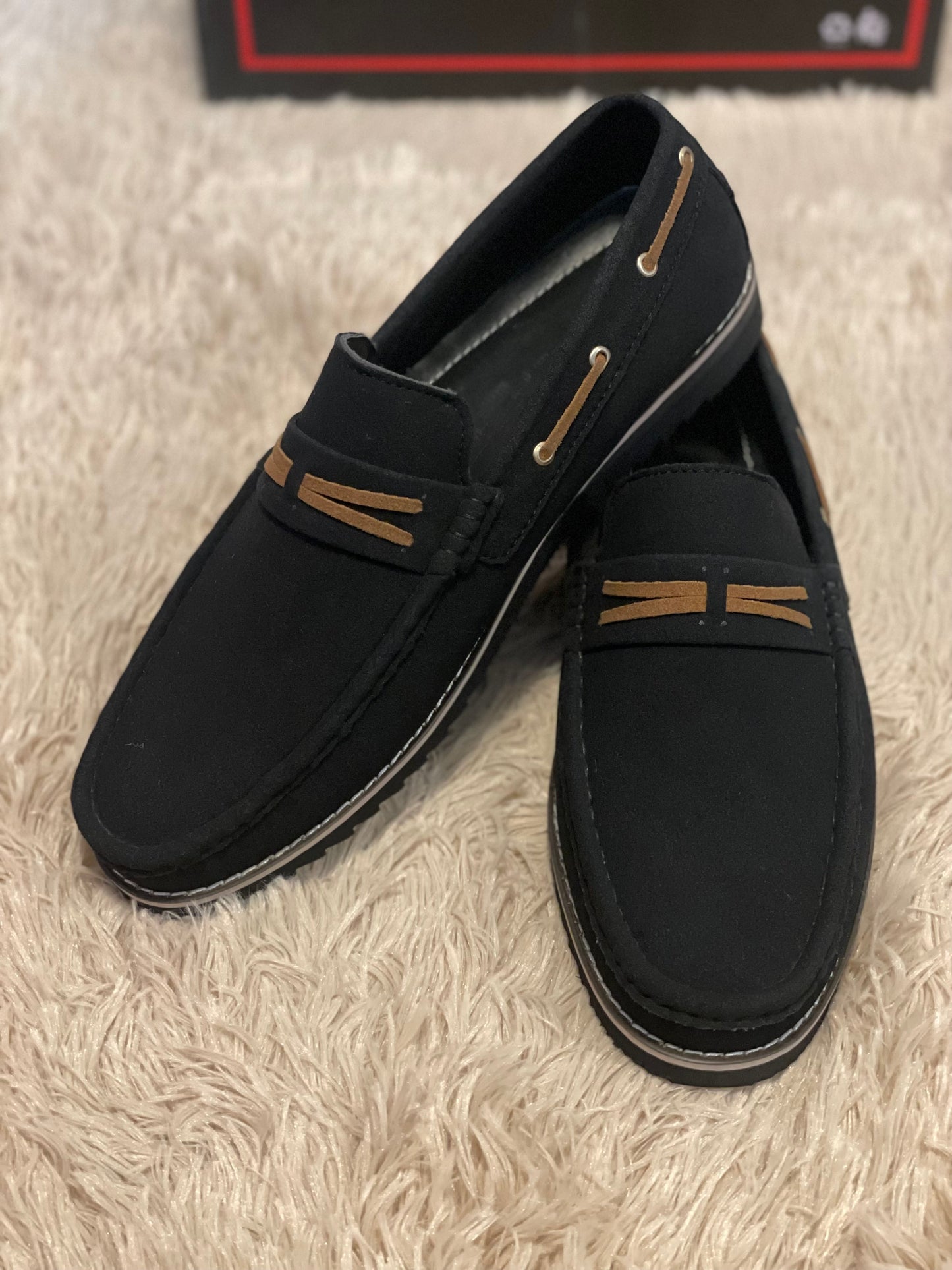 Black suede shoes